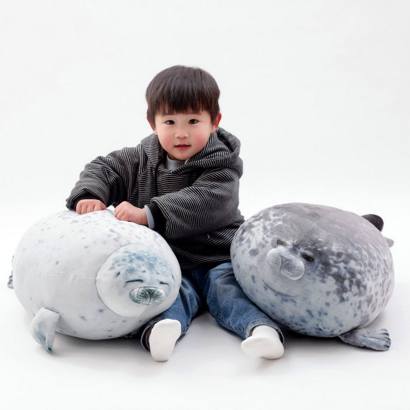3D Novelty Seal Plush Toys Sea Lion Stuffed Throw Pillow Soft Seal Plush Party Hold Pillow Baby Sleeping Pillow Chair Cushion