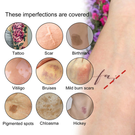 Tattoo Concealer, Waterproof Brightening Cover Tattoo Scars Birthmark Invisible Two-Tone Concealer - V.I.P Digital Presence