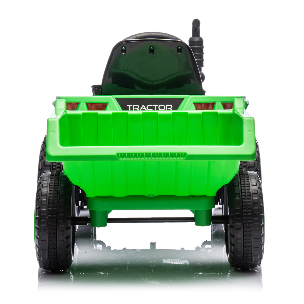 12V children ride the electric tractor "Black Knight" with a detachable storage tugboat and power display screen. - V.I.P Digital Presence