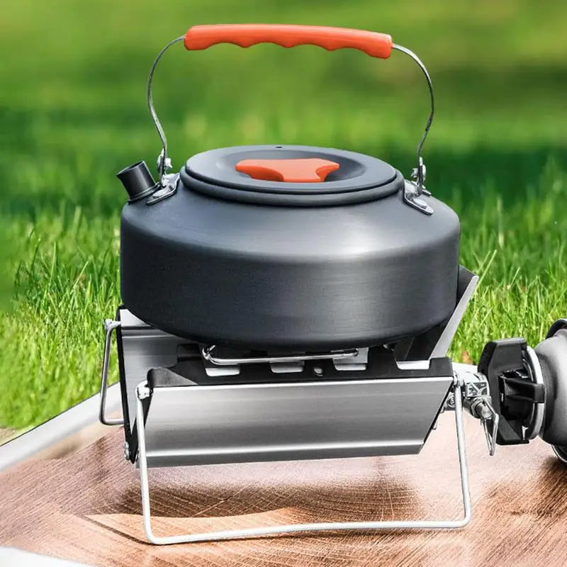 Estufa de gas portátil plegable de 2600 W, resistente al viento, con quemador de agua hervida y quemador plegable para acampar.