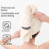 French Style Dry Hair Cap for Adults, Extra Large and Thick, Strong Water Absorption, Quick Drying Hair Care, One-Piece Head Wrap Dry Hair Towel - V.I.P Digital Presence