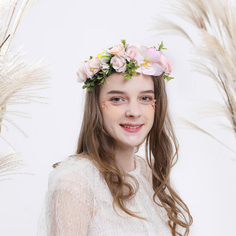 Hawaiian Vacation Wreath Headwear Beautiful Bridal Hairbands Wedding Hair Accessories Headwear Wreath - V.I.P Digital Presence