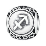 BAMOER 925 Sterling Silver Aquarius Star Sign Zodiac Beads Charms fit Bracelets PSC048 - V.I.P Digital Presence