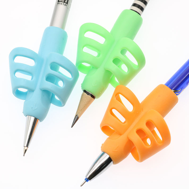 Two-Finger Pen Holder Silicone Baby Learning Writing Tool Correction Device Pencil Set Stationery 3 Piece Set Gift 2 Piece Fish - V.I.P Digital Presence