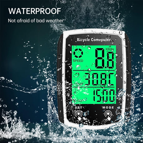 Wired LCD Digital Bicycle Computer - Speedometer and Odometer with Backlight, a Must - have Bike Accessory - V.I.P Digital Presence