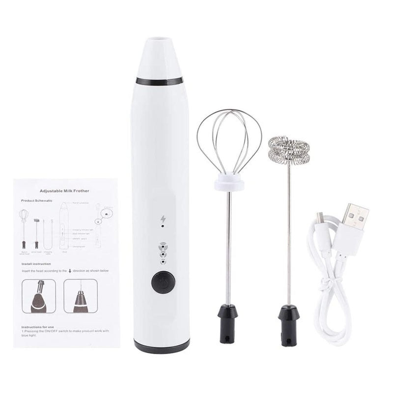 3-Piece Electric Milk Frother And Whisk Set - V.I.P Digital Presence
