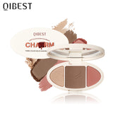 QIBEST High Gloss Repairing All-In-One Plate Matte Brightening Glitter Powder Blush Rouge Plate Powder Cake Repairing Plate - V.I.P Digital Presence