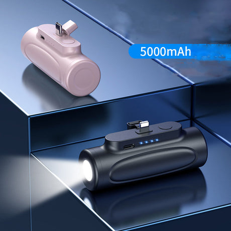 New creative power bank flashlight outdoor LED mini capsule portable fast charge 5000mAh power bank - V.I.P Digital Presence
