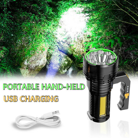 Strong Light Portable Light Flashlight Multi-Function Rechargeable Waterproof Searchlight Outdoor Emergency USB Outdoor Light - V.I.P Digital Presence