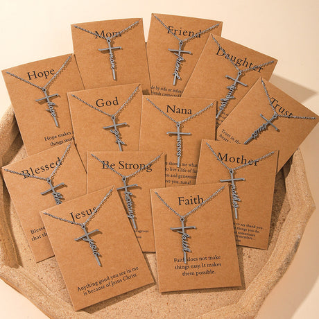 Faith Religious Gift Stainless Steel Cross Collarbone Chain Sweater Chain - V.I.P Digital Presence