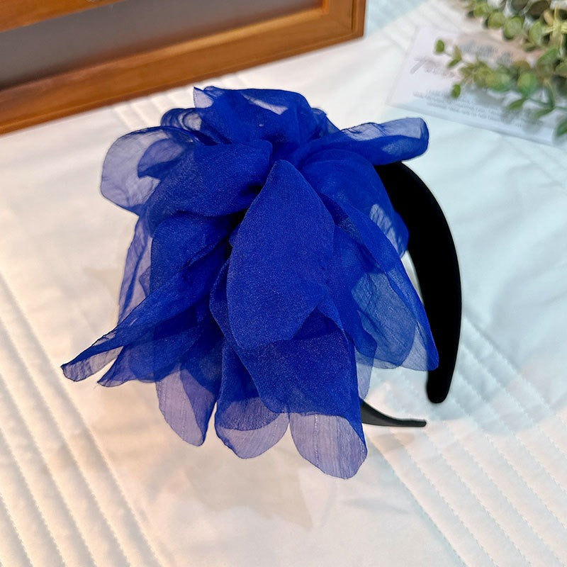 Oversized and exaggerated handmade fabric flower versatile headband - V.I.P Digital Presence