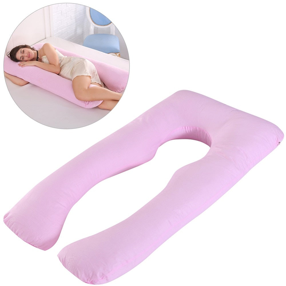 Almohada de embarazo, ropa de cama, almohada de cuerpo entero para embarazadas, cómoda almohada en forma de U, almohadas largas de apoyo para dormir de lado