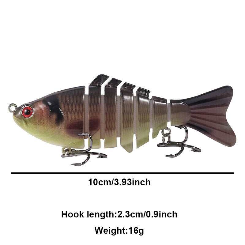 Multi Jointed Fishing Lure Sinking Artificial Wobbler Bait Hard Bait Swimbait 10cm/15.7g Fishing Tackle 7 Sections Crankbait - V.I.P Digital Presence