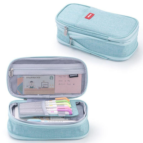 Macaron color block can transform into a large capacity upgraded pencil case stationery - V.I.P Digital Presence