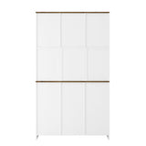 Farmhouse Bar Cabinet with Sliding Barn Door, Large Kitchen BuffetRustic Coffee Bar Sideboard Table,White - V.I.P Digital Presence