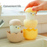 With Handle Nano Cleaning Brush Kitchen Chicken Pot Brush Cartoon Detachable Egg Shell Chicken Does Not Lose Wire Dish Cleaning Ball - V.I.P Digital Presence