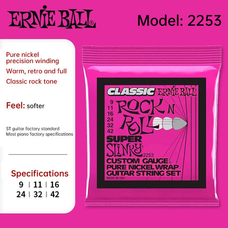 EB Regular Slinky Classic pure nickel electric guitar strings, 10 - 46 gauge (P03251) - V.I.P Digital Presence