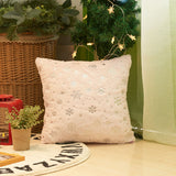 Christmas Snowflake Plush Hot Silver Sofa Pillowcase (excluding core) Home Pillow Cover - V.I.P Digital Presence