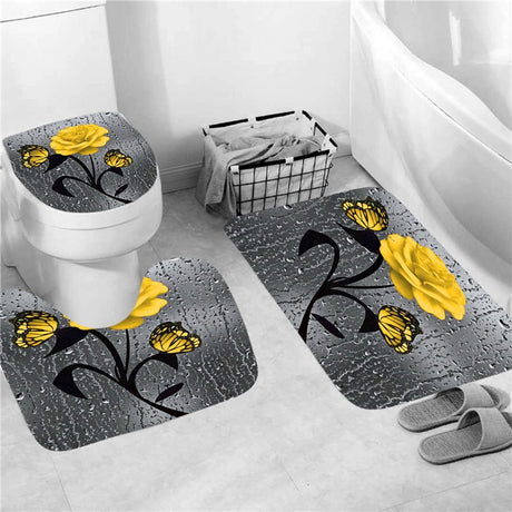 Hot HD Digital Printing Polyester Waterproof Polyester Flower Bathroom Hotel Shower Curtain - V.I.P Digital Presence