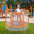 55'' Toddlers Trampoline with Safety Enclosure Net and Balls, Indoor Outdoor Mini Trampoline for Kids - V.I.P Digital Presence