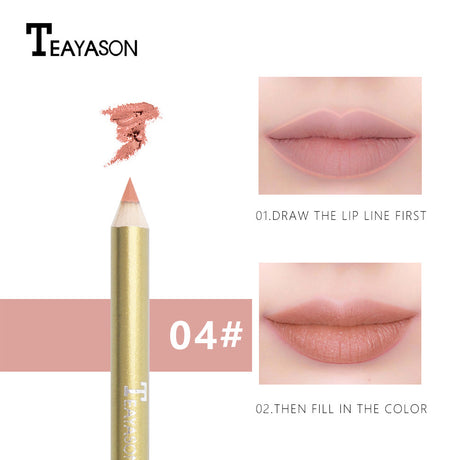 Matte Lip Liner Lasting Vampire Color Nude Pink Big Red Lipstick Lip Pencil - V.I.P Digital Presence