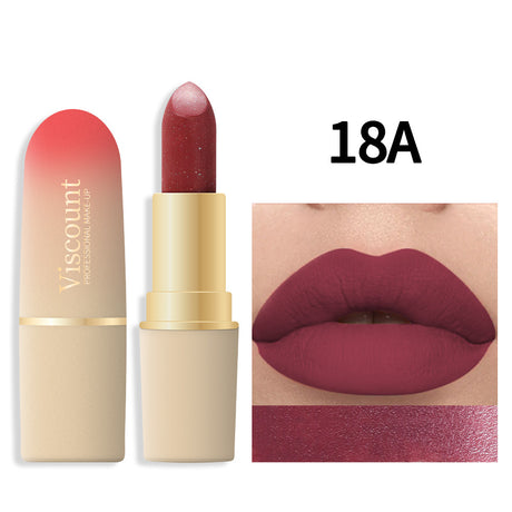 Waterproof And Durable Lipstick Velvet Fine Glitter Matte Lip And Cheek Dual-Use Lipstick - V.I.P Digital Presence