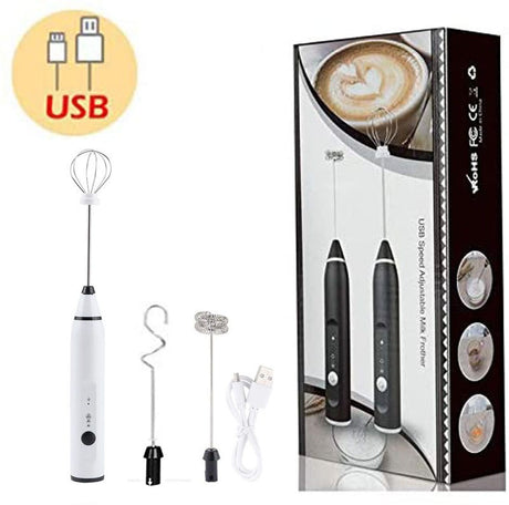 3-Piece Electric Milk Frother And Whisk Set - V.I.P Digital Presence
