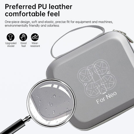 Protective grey hard case for DJI Neo. Two-way zipper, compact, for travel & protection. (Case only) - V.I.P Digital Presence