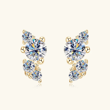 925 Sterling Silver Moissanite Stud Earrings - V.I.P Digital Presence