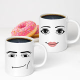 Roblox woman facial expression mug creative boys ceramic breakfast coffee milk cup - V.I.P Digital Presence