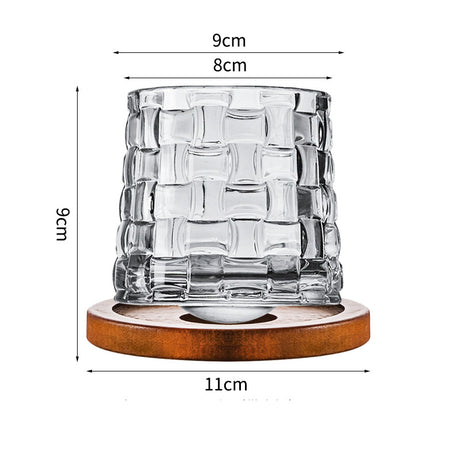 Hand drawn rotating glass cups multiple multi-purpose whiskey glasses rotating glass cups - V.I.P Digital Presence