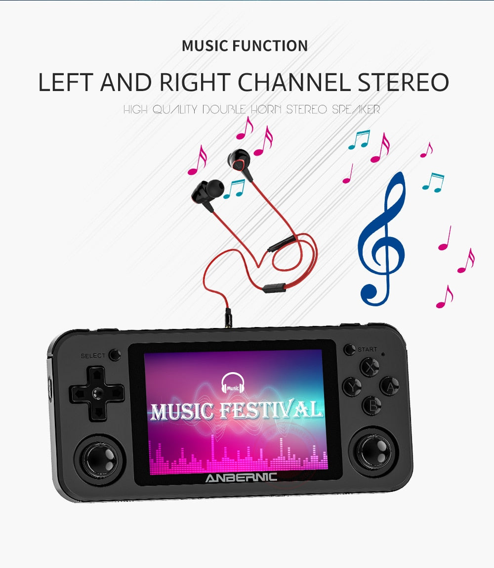 RG351P ANBERNIC  Retro Game PS1 RK3326 64G Open Source System 3.5 inch IPS Screen Portable Handheld Game Console RG351gift 2400 - V.I.P Digital Presence