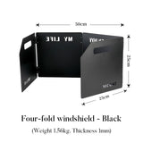 Outdoor stove enclosure wind shield camping wind shield shielding plate cassette stove folding gas stove stove wind shield - V.I.P Digital Presence