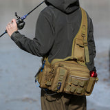 Men's Fishing Backpack: Equipped with bait box, equipment storage bag, pole holder, sling & shoulder bag design. - V.I.P Digital Presence