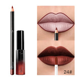Pudaier 36 Color Matte Lip Gloss Lip Liner Matte Matte Lip Glaze Lipstick Pencil - V.I.P Digital Presence