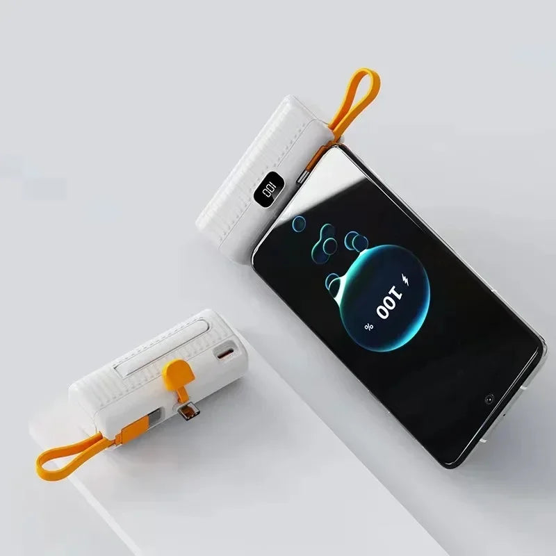 Mini banco de energía de 30000Mah, cable inalámbrico, Powerbank con pantalla digital, batería externa, cargador portátil para Iphone, Samsung, Xiaomi