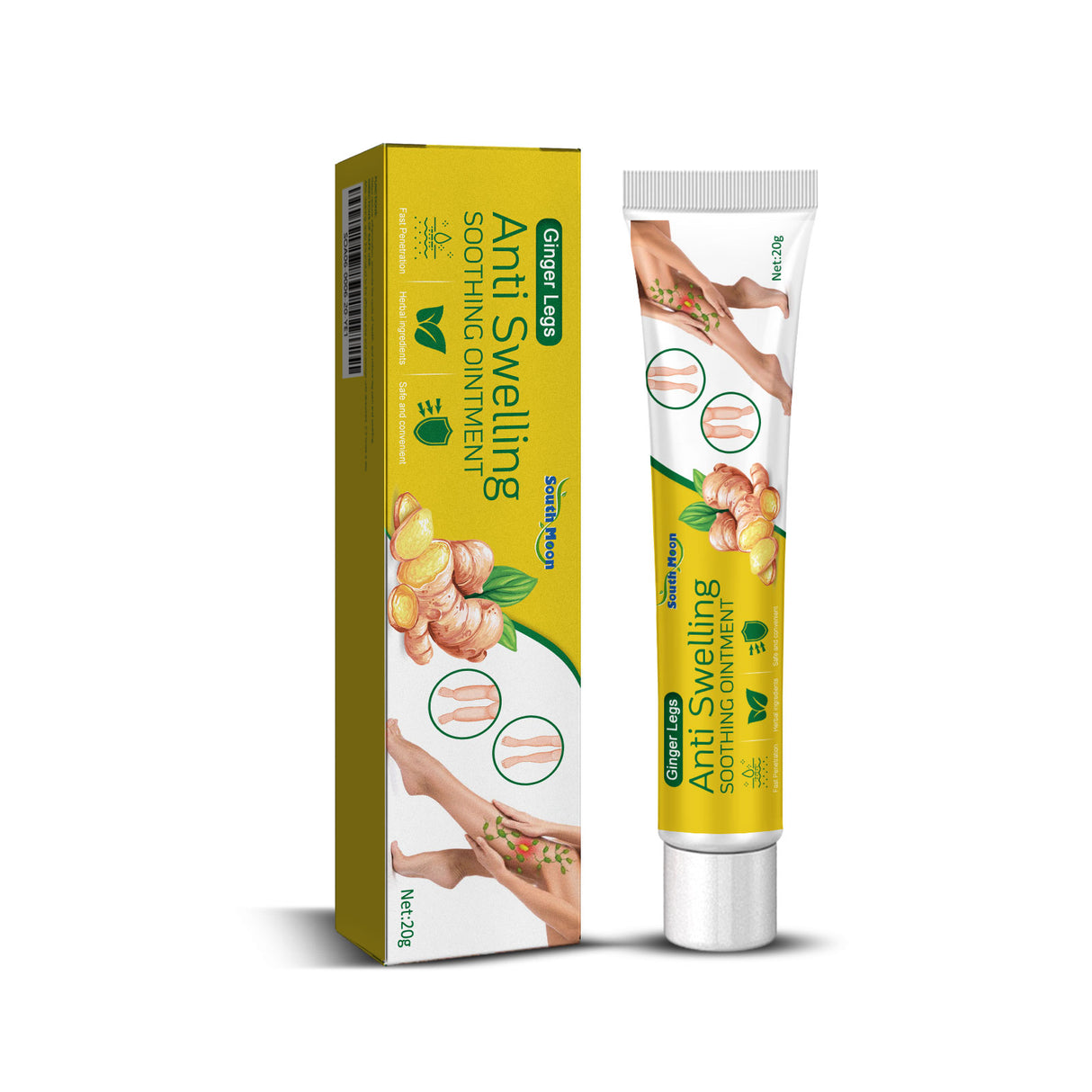 Ginger Care Cream Relieves Leg Discomfort Daily Body Massage Repair Cream