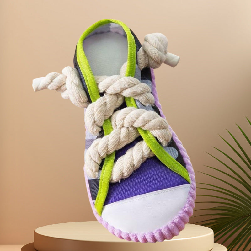 Durable Dog Toy Slippers for Self-Entertainment and Teeth Cleaning with Cotton Rope for Pet Dogs - V.I.P Digital Presence