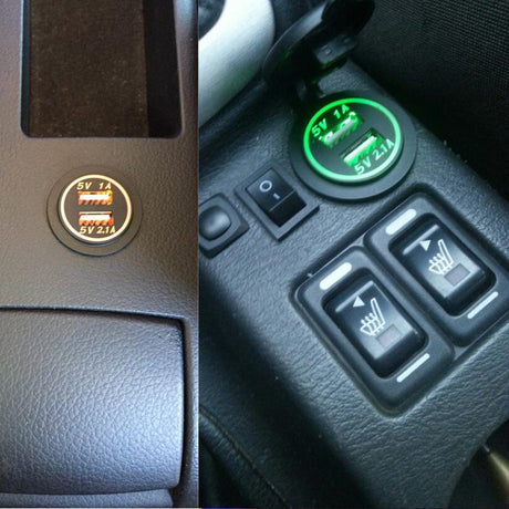 Universal Car Charger USB Vehicle DC12V-32V Waterproof Dual USB Charger 2 Port Power Socket 5V 2.1A/1A car-charger - V.I.P Digital Presence