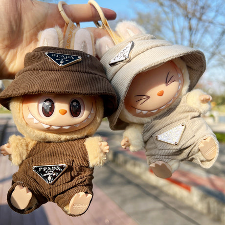 [Clothes Only]  corduroy For Labubu Doll Clothing Set Hat 17cm Clothes Shoes Doll DIY Accessories Training Sitting Party Games Toys Gifts - V.I.P Digital Presence