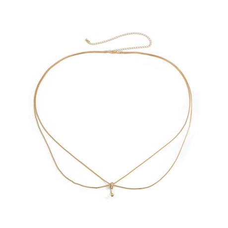Thin chain belly button waist decoration body chain double-layer metal wind versatile waist chain - V.I.P Digital Presence