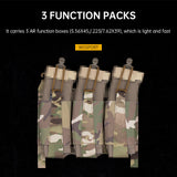 Outdoor 5.56 Triple Magazine Pouches Tactical Pouch Molle Mag Pouch for Hunting Vest - V.I.P Digital Presence
