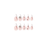 Wearable nails white French style wearable nails finished silver three-dimensional five-pointed star nail stickers wearable - V.I.P Digital Presence