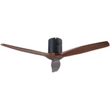 52" YUHAO Farmhouse Rustic Ceiling Fan without Light - Matte Black with Solid Wood Blade - V.I.P Digital Presence