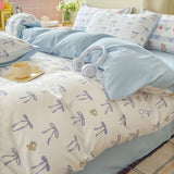 Double Gauze Four-Piece Set Jacquard Small Bamboo Cotton Three-Piece Set Student Dormitory INS Fresh Floral Bedding - V.I.P Digital Presence