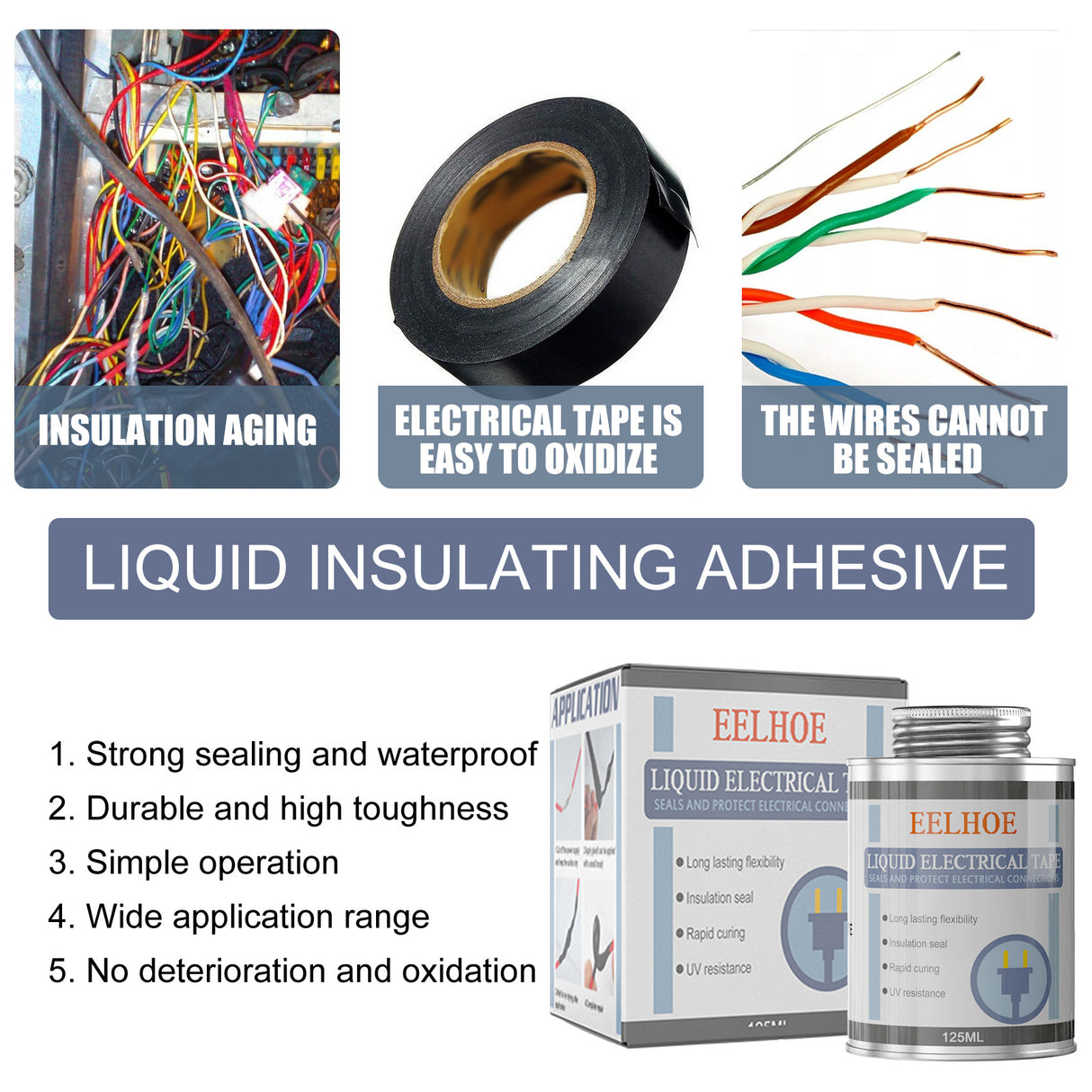 EELHOE Insulating Glue Liquid Tape Waterproof Instead Of Heat-Receiving Tube Electrical Tape Liquid Tape Temperature Resistant Flame Retardant Glue - V.I.P Digital Presence