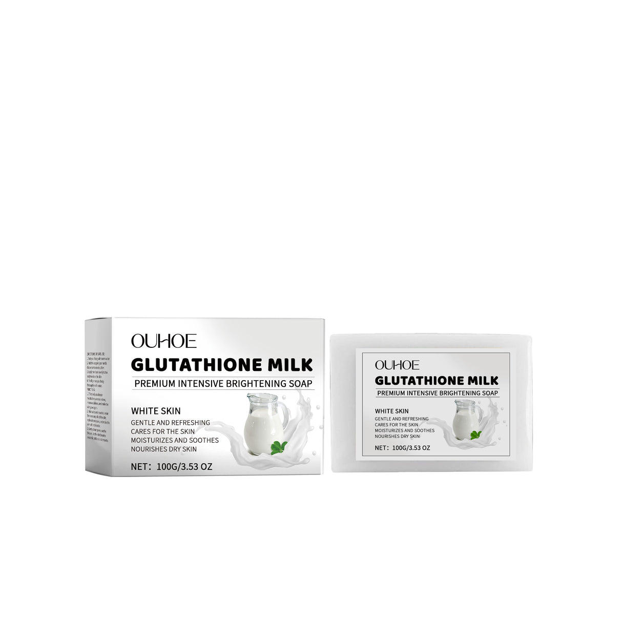 Jabón de baño de leche para la piel del cuerpo. Limpiador suave, hidratante, suavizante y suavizante.