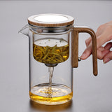 Tea teapot tea separation elegant cup all glass heat-resistant filter tea brewing Kung Fu tea set magnetic suction tea cup - V.I.P Digital Presence