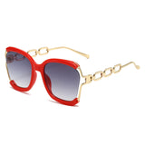 Chains Sunglasses European and American Street Photography Fashion Trend Metal Hollow Brushed Glasses UV400 - V.I.P Digital Presence