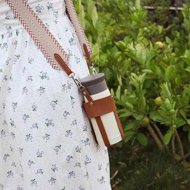 Outdoor insulated cup diagonal cup cover detachable woven shoulder strap bottle cover stainless steel kettle cover - V.I.P Digital Presence